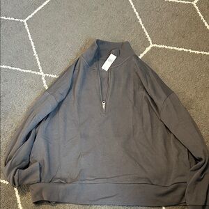 GAP Women’s Dark Gray Zip-Up Sweater